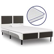 Bed with memory foam mattress artificial leather 90x200 cm - Bed