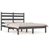 Rám postele šedý masivní borovice 200 × 200 cm, 3103670 - Postel