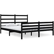 Rám postele černý masivní borovice 135 × 190 cm Double, 3103692 - Rám postele