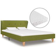 Bed with mattress green textile 120x200 cm - Bed