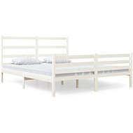 Rám postele bílý masivní borovice 150 × 200 cm King Size, 3103719 - Rám postele