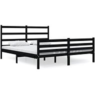 Rám postele černý masivní borovice 150 × 200 cm King Size, 3103722 - Rám postele