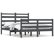 Rám postele masivní borovice 160 × 200 cm šedý, 3103725 - Postel