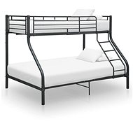 Bunk bed frame black metal 140x200 / 90x200 cm - Bed