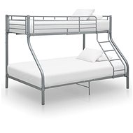 Bunk bed frame gray metal 140x200 / 90x200 cm - Bed