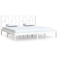 Rám postele bílý masivní borovice 200 × 200 cm, 3104019 - Postel