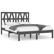 Rám postele šedý masivní borovice 200 × 200 cm, 3104020 - Postel