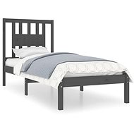 Rám postele šedý masivní dřevo 90 × 190 cm Single, 3104030 - Rám postele