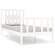 Rám postele bílý masivní dřevo 75 × 190 cm Small Single, 3104089 - Rám postele