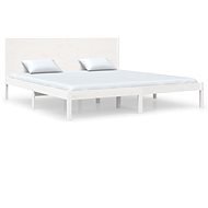 Rám postele biely masívne drevo 180 × 200 cm Super King, 3104169 - Rám postele
