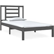Rám postele šedý masivní dřevo 75 × 190 cm Small Single, 3104310 - Rám postele