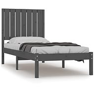 Rám postele šedý masivní dřevo 75 × 190 cm Small Single, 3104375 - Rám postele