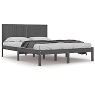 Rám postele šedý masivní borovice 200 × 200 cm, 3104435 - Postel