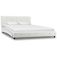 Bed frame white faux leather 140x200 cm - Bed Frame