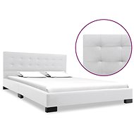 Bed frame white faux leather 140x200 cm - Bed Frame