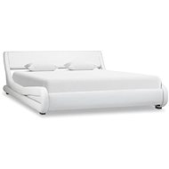 Bed frame white faux leather 140x200 cm - Bed Frame