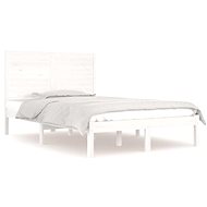 Rám postele bílý masivní dřevo 135 × 190 cm Double, 3104584 - Rám postele