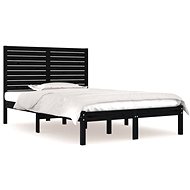 Rám postele černý masivní dřevo 135 × 190 cm Double, 3104587 - Rám postele