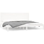 Rám postele bílý masivní dřevo 200 × 200 cm, 3104629 - Postel