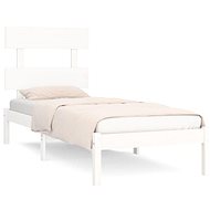 Rám postele bílý masivní dřevo 100 × 200 cm, 3104664 - Postel
