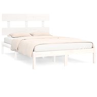 Rám postele bílý masivní dřevo 200 × 200 cm, 3104694 - Postel