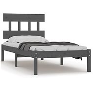 Rám postele šedý masivní dřevo 75 × 190 cm Small Single, 3104700 - Rám postele