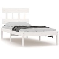Rám postele bílý masivní dřevo 90 × 200 cm, 3104724 - Postel