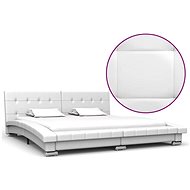 Bed frame white faux leather 200x160 cm - Bed Frame