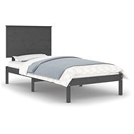Rám postele šedý masivní dřevo 75 × 190 cm Small Single, 3104765 - Rám postele
