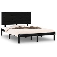 Rám postele černý masivní dřevo 135 × 190 cm Double, 3104782 - Rám postele