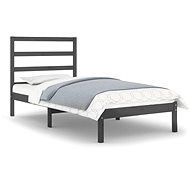 Rám postele šedý masivní dřevo 75 × 190 cm Small Single, 3104895 - Rám postele