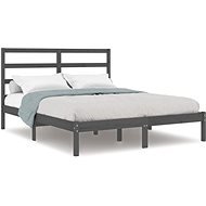 Rám postele šedý masivní borovice 160 × 200 cm, 3104945 - Rám postele