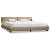 Cappuccino bed frame faux leather 180x200 cm - Bed Frame