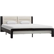 Bed frame black and white faux leather 120x200 cm - Bed Frame