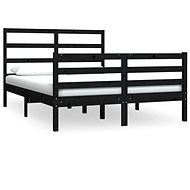 Rám postele černý masivní borovice 135 × 190 cm Double, 3104985 - Rám postele