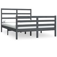 Rám postele šedý masivní borovice 150 × 200 cm King Size, 3105013 - Rám postele