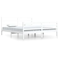 Rám postele bílý masivní borovice 200 × 200 cm, 3105027 - Postel