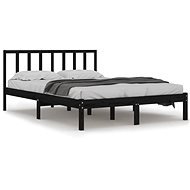 Rám postele černý masivní borovice 135 × 190 cm Double, 3105115 - Rám postele