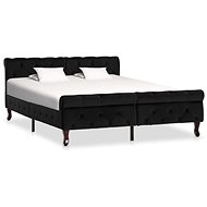 Bed frame black velvet 140x200 cm - Bed