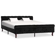 Bed frame black velvet 160x200 cm - Bed