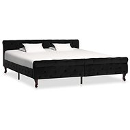 Bed frame black velvet 180x200 cm - Bed Frame