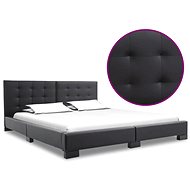 Bed frame black faux leather 120x200 cm - Bed Frame