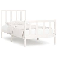 Rám postele bílý masivní dřevo 90 × 190 cm Single, 3105191 - Rám postele
