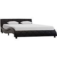 Bed frame black faux leather 140x200 cm - Bed Frame