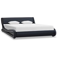 Bed frame black faux leather 140x200 cm - Bed Frame