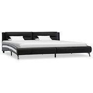 Bed frame black faux leather 140x200 cm - Bed Frame