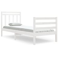 Rám postele bílý masivní dřevo 75 × 190 cm Small Single, 3105276 - Rám postele