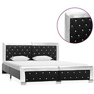 Bed frame black faux leather 160x200 cm - Bed Frame