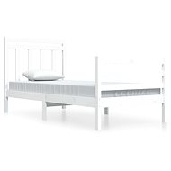 Rám postele bílý masivní dřevo 90 × 200 cm, 3105301 - Postel