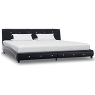 Bed frame black faux leather 180x200 cm - Bed Frame